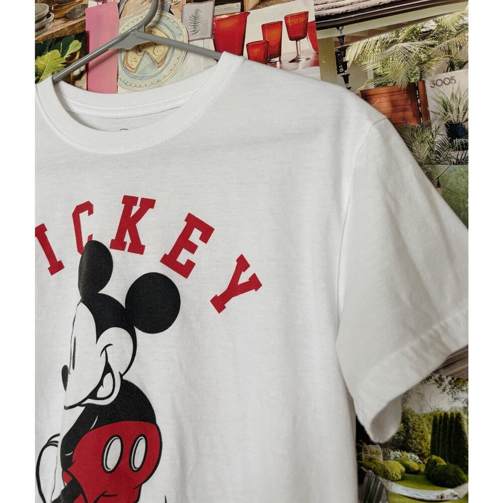 White Disney Mickey Mouse Short Sleeve T-Shirt M - Picture 2 of 4